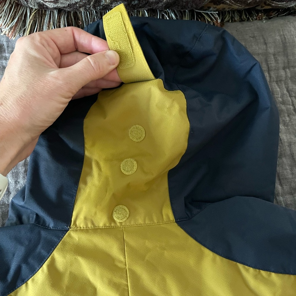 REI Boy's Blue Yellow Retro Hooded Zip Up Jacket Blue Flannel Insert Sz L 14/16 - Picture 16 of 16